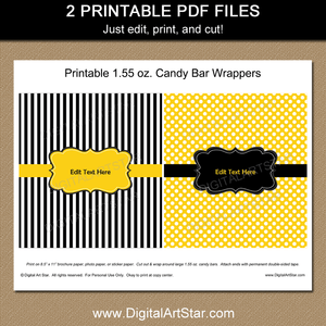 Printable 50th Birthday Candy Bar Wrappers