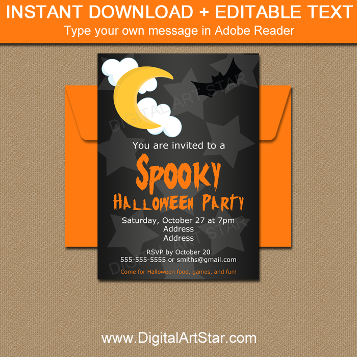 Spooky Halloween Invitation Template
