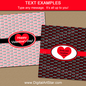 Red and Black Chocolate Bar Wrapper Printable