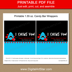 Black Valentine Candy Bar Labels for Valentine's Day Party