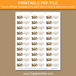 Boo Halloween Address Labels Printable with Gnome