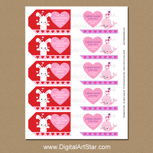 Cute Valentine Gift Tags Personalized