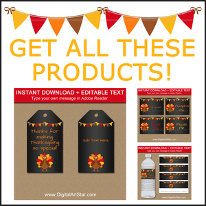 Thanksgiving Chalkboard Party Package Deal