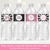 Cheers to 21 Years Happy Birthday Water Bottle Labels for Her in Pink Black and Silver