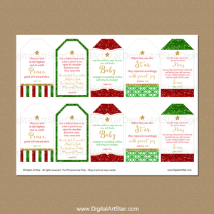 Christmas Gift Tag Download with Bible Verses
