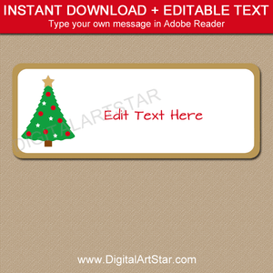 Christmas Tree Address Labels Template Download