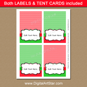 Digital Download Christmas Tent Cards by Digital Art Star