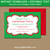 Green Printable Christmas Invitations with Editable Text