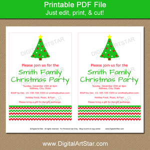 Printable Christmas Invites