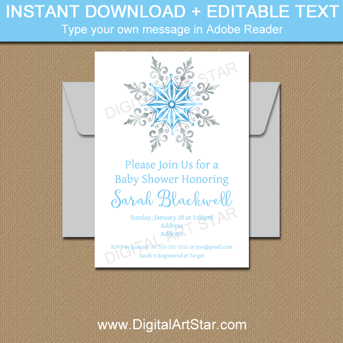 Snowflake Party Favors - Printable Candy Wrappers