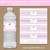 Downloadable Pink Elephant Water Bottle Labels Template