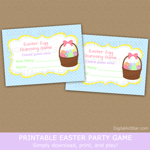 Easter Egg Guessing Game Template for Kids