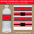 Editable Red and Black Water Bottle Labels Template with Polka Dots