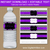 Editable Black and Purple Water Bottle Label Template