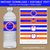 Editable Blue Orange White Graduation Water Bottle Label Template