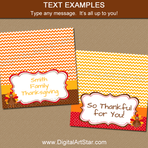 Thanksgiving Bag Toppers Editable Template
