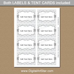 Editable Silver Labels