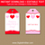 Pink and Red Heart Tags for Valentine's Day Party