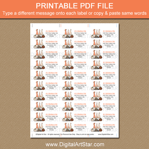 Fall Address Labels Printable with Gnomes and Pumpkins