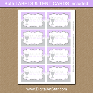 Lace First Communion Label Printable Template