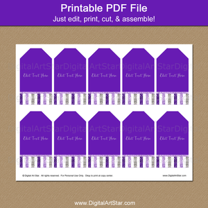 Printable Purple Thank You Tags
