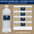 Graduation Water Bottle Labels Navy Blue and Gold Glitter Stripes