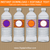 Glitter Halloween Water Bottle Labels Orange and Purple Chevron