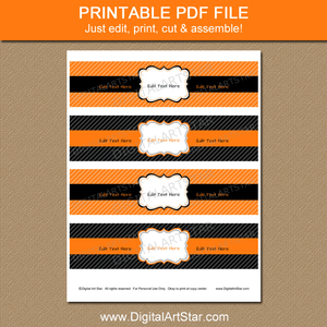 Halloween Party Printables Drink Labels Template