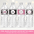 Happy 25th Birthday Water Bottle Labels for Women in Pink Black Silver Glitter