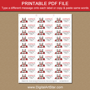 Holiday Gnomes Mailing Labels Printable PDF