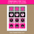 Printable Hot Pink Cupcake Toppers Digital Download
