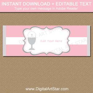 Instant Download Party Favors for Girl First Communion Party