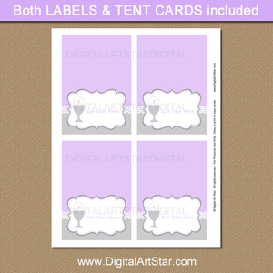 Printable First Communion Tent Cards