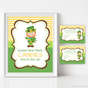 Leprechaun Themed Candy Guessing Game for St. Patrick's Day