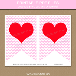Valentines Day Heart Banner Printable