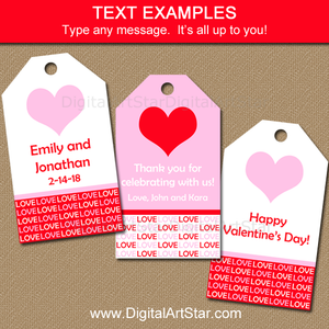 Printable Valentines Day Favor Tag Template