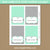 mint and gray tent cards by Digital Art Star