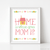 Mothers Day Sign Home is Where Your Mom Is Wall Art Printable Instant Download