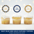 Navy Blue Gold Birthday Cupcake Toppers for Men