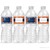 Navy Blue Orange Editable Water Bottle Labels