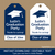 Navy Blue and White Graduation Tags Editable Gift Tag Template