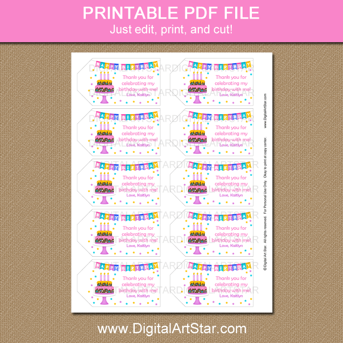 Birthday Print and Cut Planner Stickers