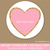 Pink and Gold Glitter Heart Wedding Treat Bag Stickers