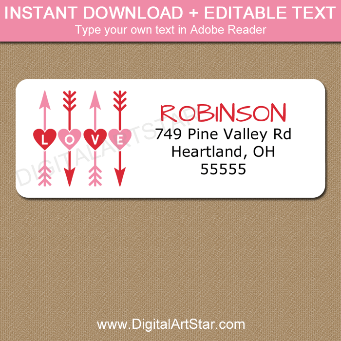 Valentine's Day Address Labels Stickers, 30 personalized labels! – The  Label Palace