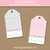 Pink and Gray Tags for Baby Shower, Wedding, Birthday