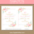 Printable 80th Birthday Floral Invitation Pink Gold Mint Green 