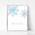 Printable Blue and Silver Snowflake Sign Template Download