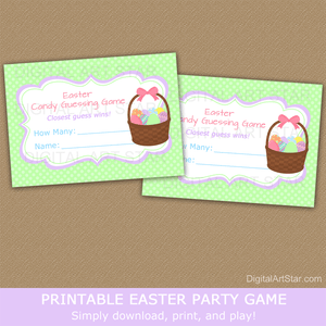Printable Easter Candy Guessing Game for Family Easter Games