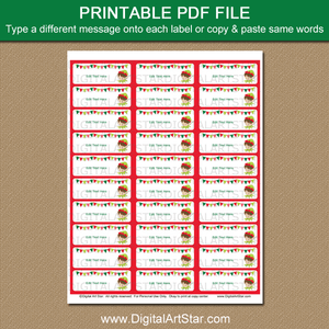 Printable ELF Christmas Address Label Template Print at Home