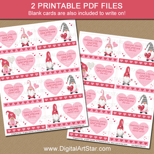 Printable Gnome Valentines Day Cards Gnome One Like You